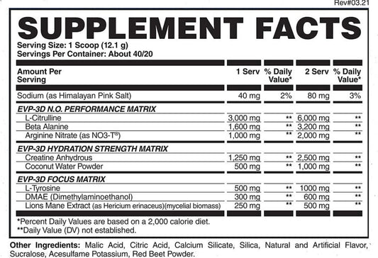 EVP-3D Non-Stim Pre-Workout